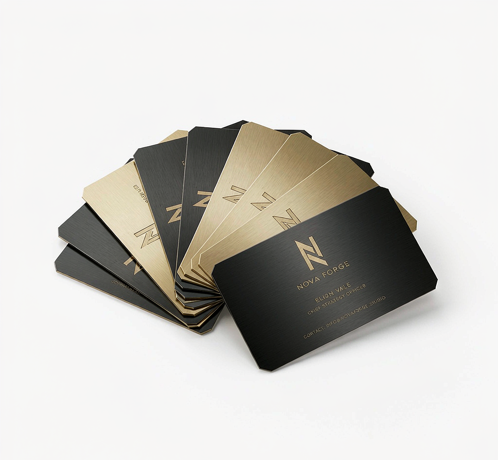 Custom metal business cards